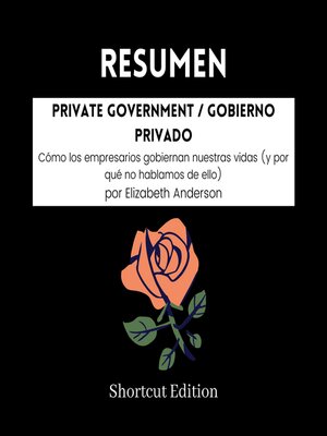 cover image of RESUMEN--Private Government / Gobierno privado